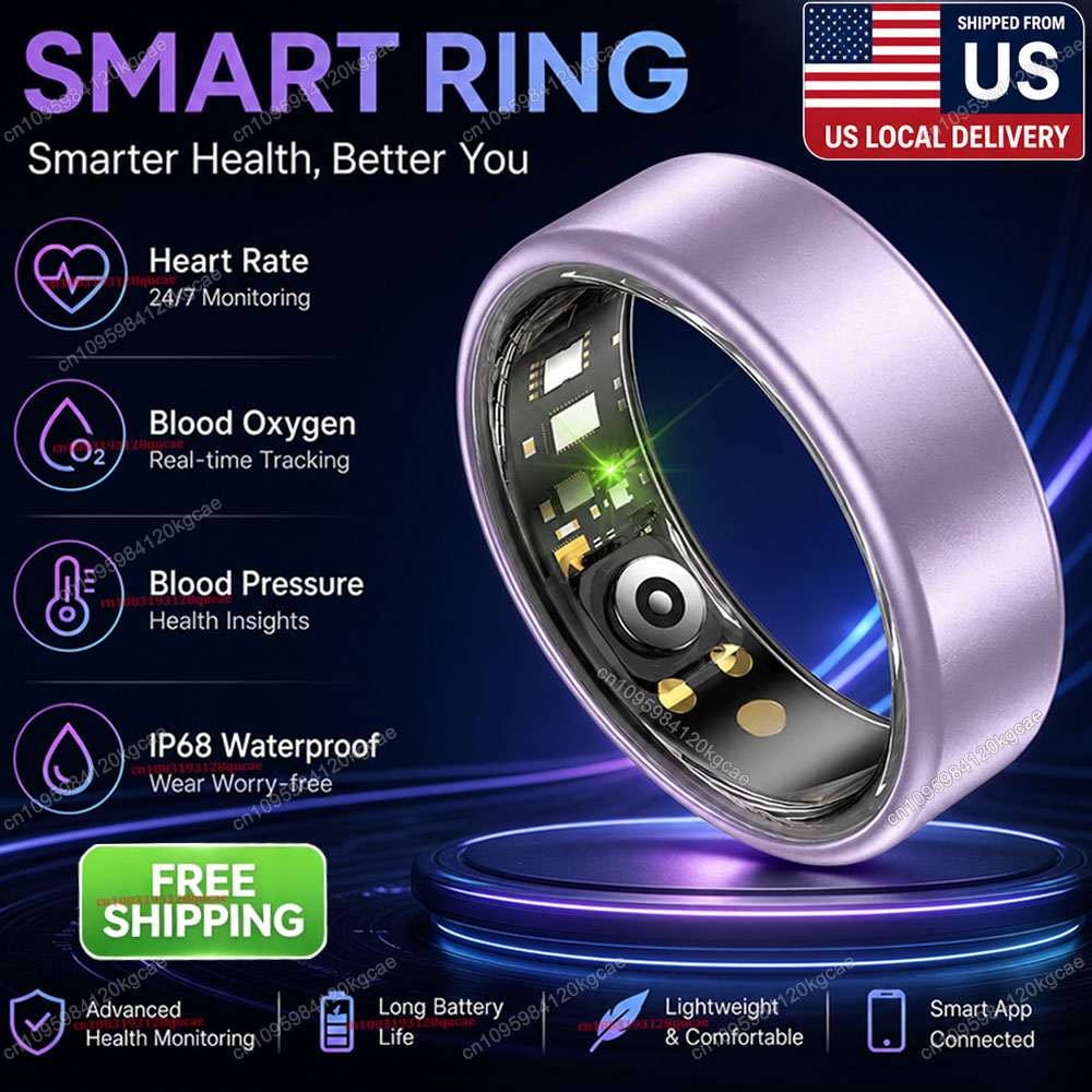 Blood Pressure Monitor - Smart Ring Heart Rate Blood Oxygen